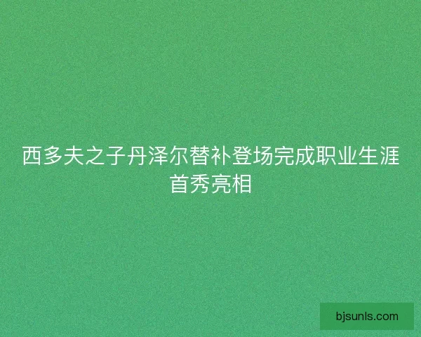 西多夫之子丹泽尔替补登场完成职业生涯首秀亮相